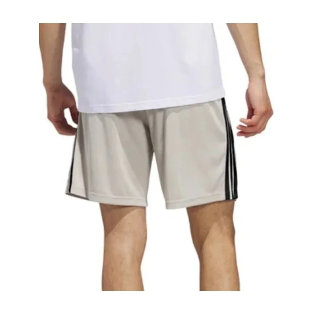 NWT Adidas Men's S Beige Black Active Shorts Striped 7